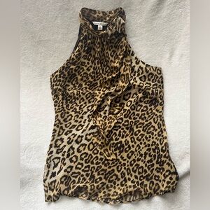 Banana Republic Leopard Print Halter Tank Top Medium